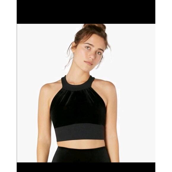 Beyond Yoga High Neck Velvet Black Cami Size: S - Picture 1 of 4
